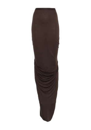 Rick Owens Lilies draped maxi skirt - Brown