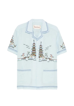 Baziszt embroidered shirt - Blue