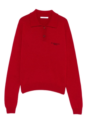 Givenchy long-sleeves polo top - Red