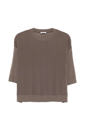 Peserico crew-neck T-shirt - Brown