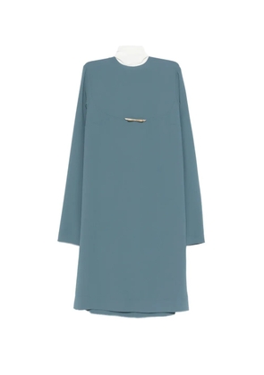 Nº21 bow-appliqué midi dress - Blue