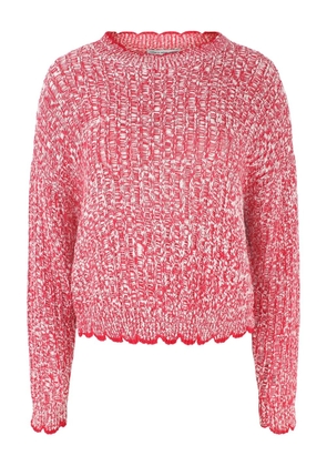 Autumn Cashmere ladder-stitch scalloped-trim sweater - Red