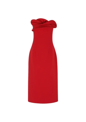 Magda Butrym twisted strapless midi dress - Red