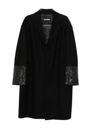 LES HOMMES sequin-embellished coat - Black