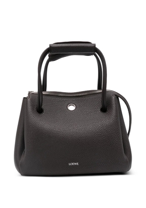 LOEWE top-handles textured-leather satchel bag - Brown