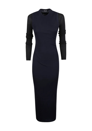 Jil Sander long-sleeve maxi dress - Blue