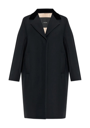 Max Mara Mammola velvet-collar coat - Black