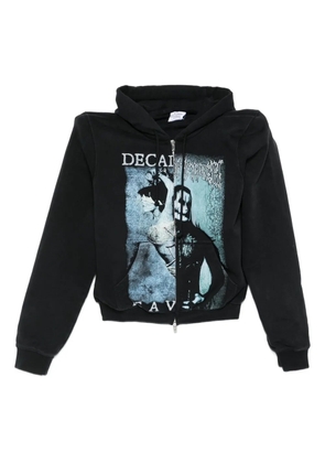 VETEMENTS graphic-print zipped hoodie - Black