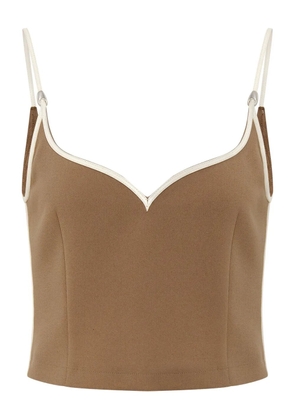 Paris Georgia Heart trim-detail top - Brown