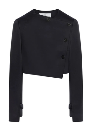 Courrèges oblique satin tailored jacket - Black