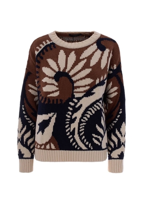 Weekend Max Mara patterned-jacquard sweater - Brown