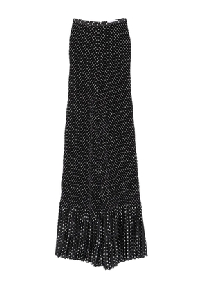SIMONA CORSELLINI pleated polka-dot trousers - Black