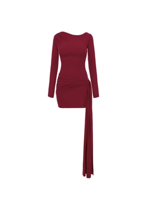 AXEL 113 Tina knot long-sleeve mini dress - Red