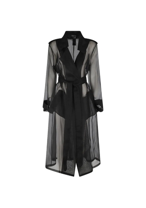 Federica Tosi sheer trench coat - Black