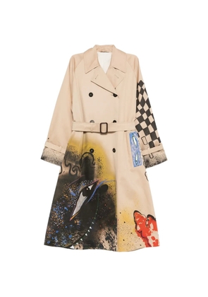 Weekend Max Mara belted graphic coat - Neutrals