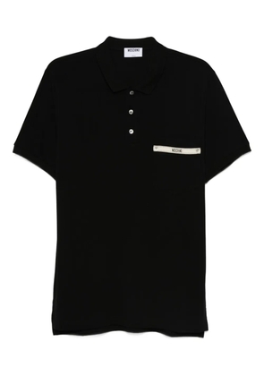 Moschino logo-print polo shirt - Black