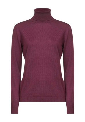 Blanca Vita turtleneck ribbed knitwear - Purple
