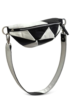 NASHA panelled leather shoulder bag - Black