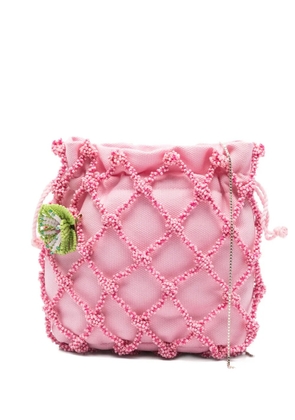 Rosantica Selene Marea beaded appliqué cross body bag - Pink