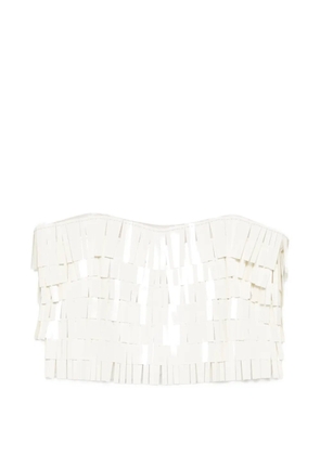 Circus Hotel fringed strappy top - White