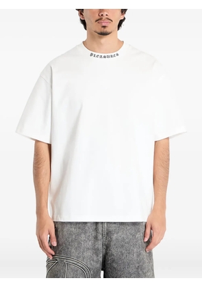 Pleasures logo-neck T-shirt - White