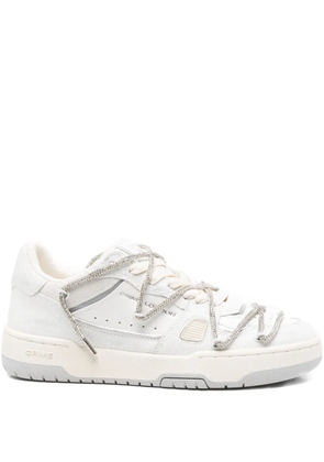 Crime London crystal-embellished sneakers - White