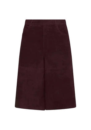 Marella panelled leather shorts - Red