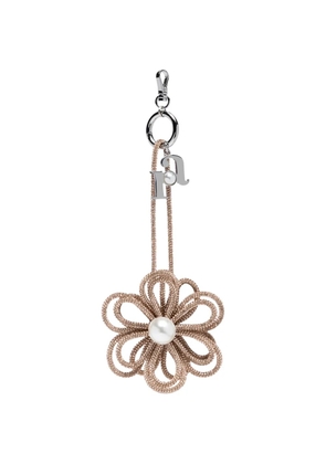 Rosantica Gaia crystal floral bag charm - Pink