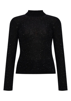 Fabiana Filippi sequin-embellished high-neck jumper - Black