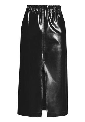 Maison Margiela four-stitch patent midi skirt - Black
