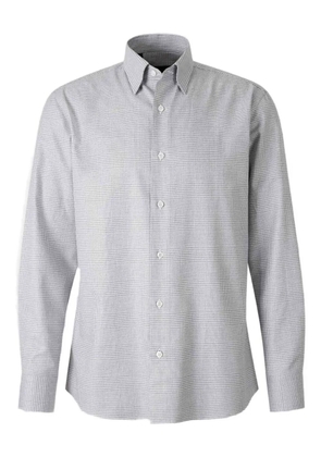 Brioni long-sleeve checked shirt - White