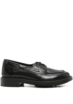 Bally leather boat shoes - Black
