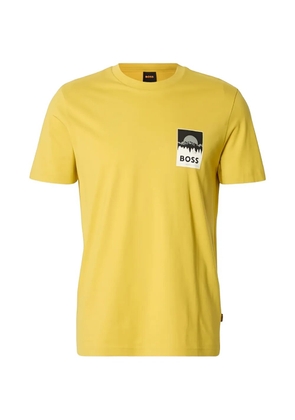 BOSS logo-print T-shirt - Yellow