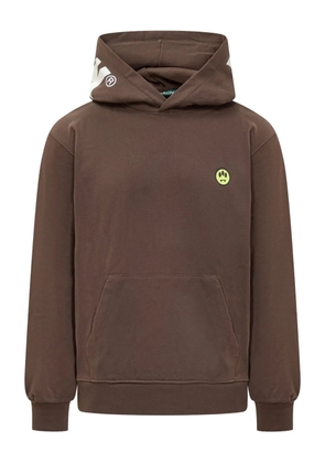 BARROW logo-detail hoodie - Brown