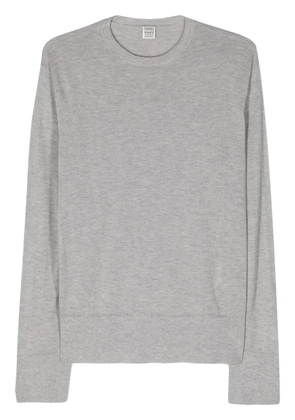 TOTEME crew-neck mélange jumper - Grey
