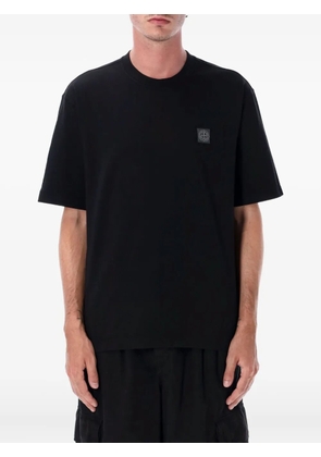 Stone Island logo patch cotton T-shirt - Black