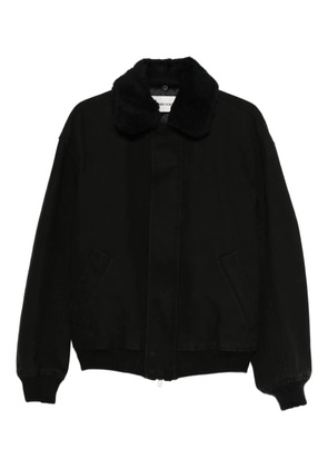 TONYWACK fleece-collar bomber jacket - Black