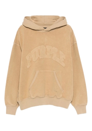 Purple Brand cotton hoodie - Neutrals
