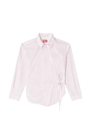 Diesel C-Delphos striped shirt - White