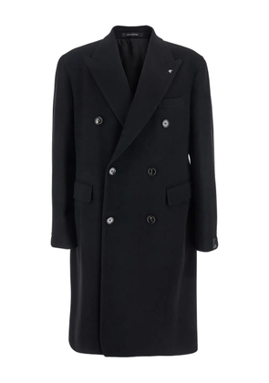 Tagliatore double-breasted peak-lapel coat - Black
