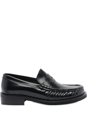 POEVE penny-leather loafers - Black