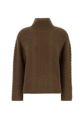'S Max Mara cable-knit turtleneck sweater - Brown