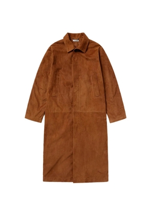 1989 STUDIO ribbed leather coat - Brown