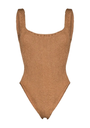 Hunza G square-neck swimsuit - Brown