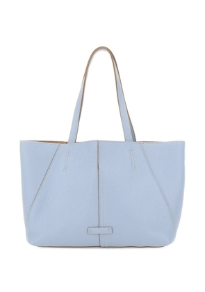 GIANNI CHIARINI Maia logo-patch hammered shoulder bag - Blue