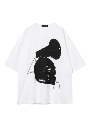 Undercover Con 3 megaphone-print T-shirt - White