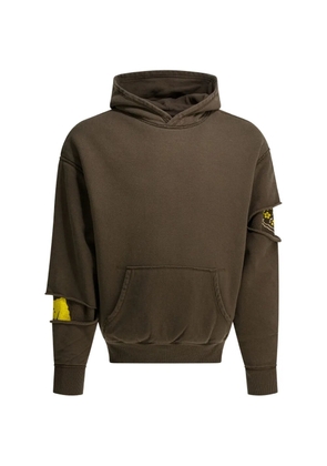 KAPITAL cut out detail hoodie - Brown
