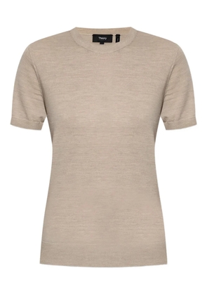 Theory short-sleeve wool T-shirt - Neutrals