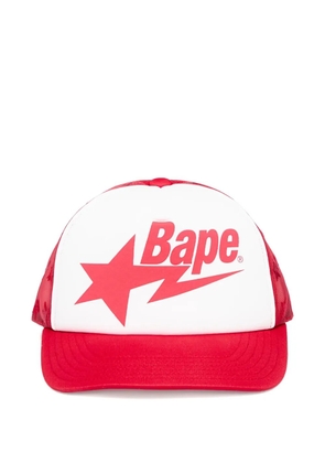 A BATHING APE® mesh-panelled cap - Red
