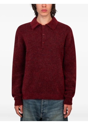 Sunflower polo mohair sweater - Red